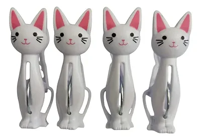 Prendedor Gato Branco 7 cm