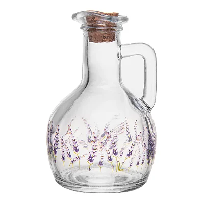 Galheteiro de Vidro com Tampa de Cortiça Lavanda 160 ml