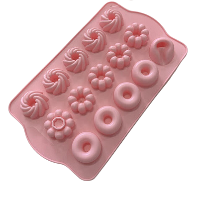 Forma Silicone com 15 Cavidades Rosa