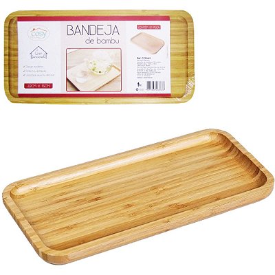 Bandeja de Bambu Retangular 32 cm