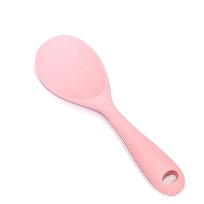 Colher de Arroz de Silicone Rosa