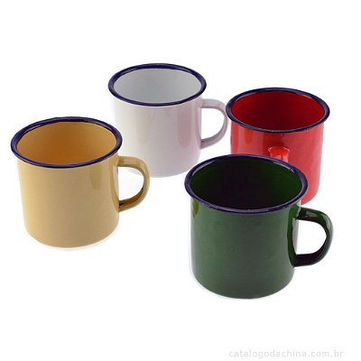 Jogo de Caneca para Café - Esmaltada