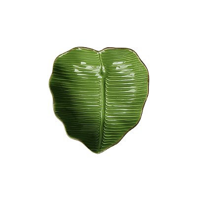 Folha de Cerâmica Banana Leaf Verde 16 cm