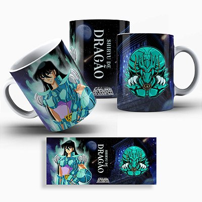 Caneca Cavaleiros do Zodíaco - Shiryu de Dragão
