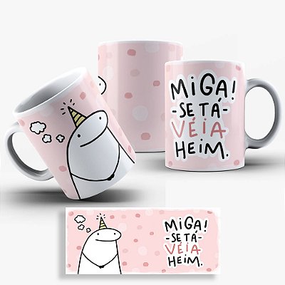 Caneca Flork Aniversário Amigas - Miga Se Ta Véia Heim