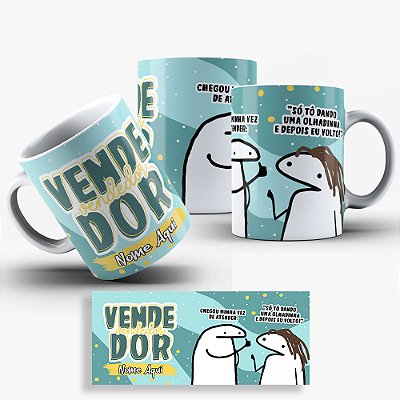 Caneca Flork Profissões -Vendedor - Nome Personalizado