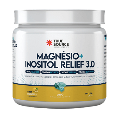 VITAMINAS E MINERAIS MAGNESIO + INOSITOL RELIEF 3.0 MARACUJA 350G - TRUE SOURCE