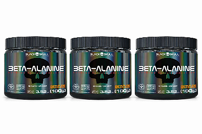 3 POTES BETA ALANINA 100g POTE- Black Skull