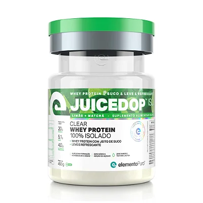JUICEDOP Clear Whey Protein Limão com Matchá - 450g