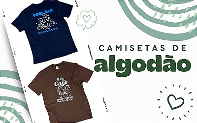 camisetas algodão