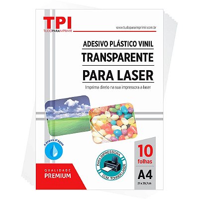 Adesivo Vinil Transparente Laser | PCT C/ 10