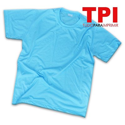 Camiseta Azul Turquesa Adulto Poliéster