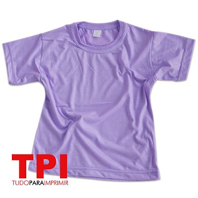 Camiseta Lilás Infantil Poliéster