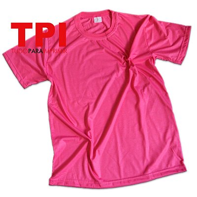 Camiseta Rosa Pink Adulto Poliéster