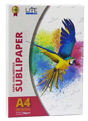 Transfer Sublimático Sublipaper Live | Pct c/ 100 fls