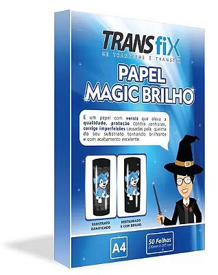 Papel Magic Brilho Transfix - Pct com 50 fls