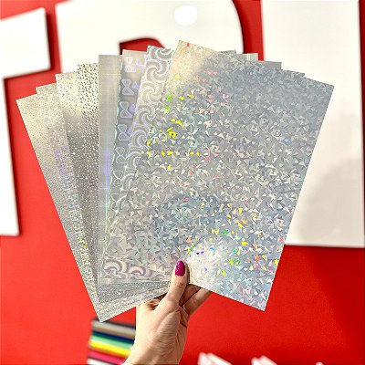 Adesivo Vinil Holográfico para Jato de Tinta A4 - Pct com 20 fls - Mecolour