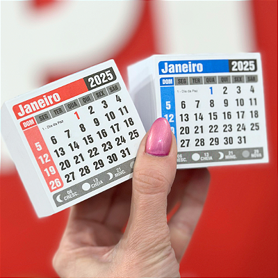 Refil Calendário 6x6 - Pct c/100 un