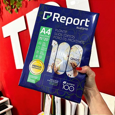 Papel Report A4 75g/m² - Pacote com 500 Folhas