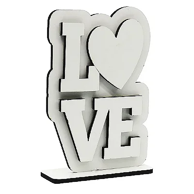 Porta Retrato Love 3D Vertical – MDF 3mm para Sublimação - Ref 618