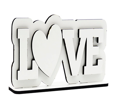 Porta Retrato Love 3D Horizontal – MDF 3mm para Sublimação - Ref 619