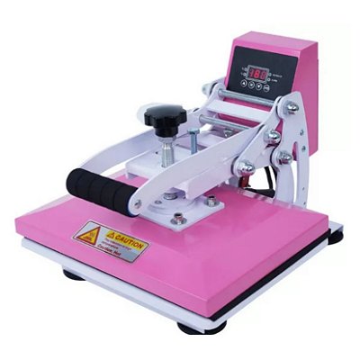 Prensa Térmica Plana Boca de Jacaré 23x30cm Rosa – Mecolour