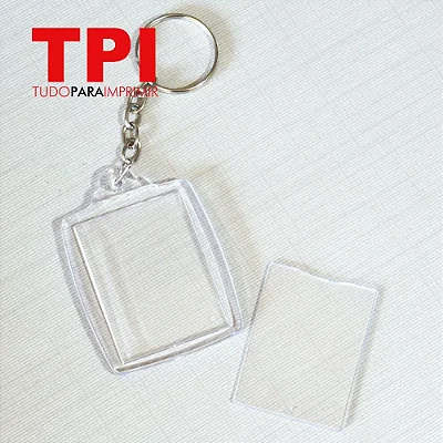 Chaveiro Foto Fácil Acrílico 3x4cm | Pct com 10 un