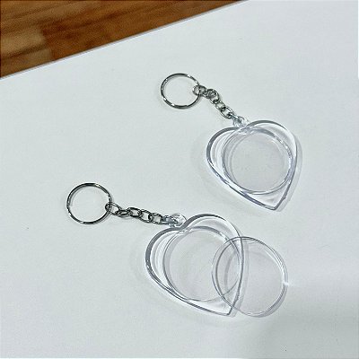 Chaveiro Foto Fácil Coração | Pct c/ 10