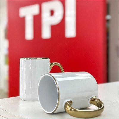 Caneca 440ml Borda e Alça Ouro | LiveSub