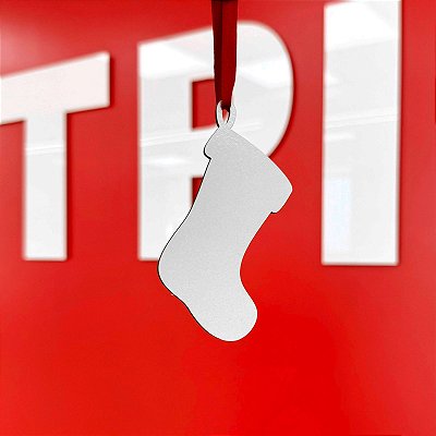 Pingente Meia de Natal Mdf  - Pct com 3