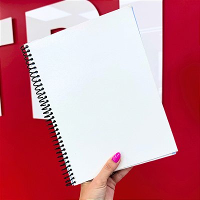 Caderno Capa Dura com 100 Folhas – Próprio para Sublimação