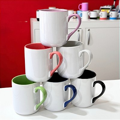 Caneca Imperial 325ml com Alça e Interior Colorido | LiveSub