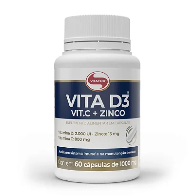 Vita D3 + Vit.C + Zinco com 60 caps