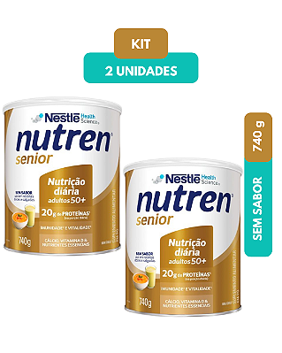 Kit Nutren Senior Sem Sabor 740g 2 unidades