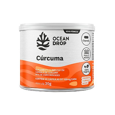 Cúrcuma 60 caps de 500mg Ocean Drop