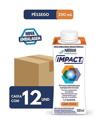 Kit Impact Pêssego 200ml 12 unidades