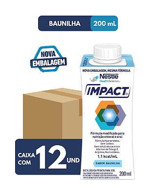 Kit Impact Baunilha 200ml 12 unidades