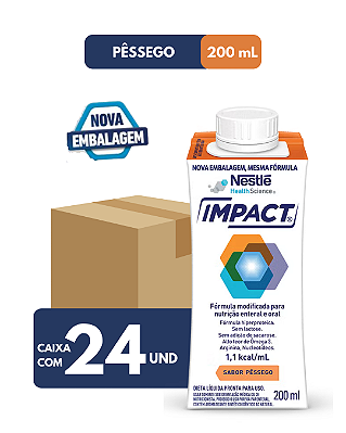 Kit Impact Pêssego 200ml 24 unidades