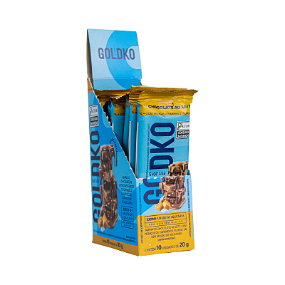 Barra Chocolate ao Leite com Caramelo e Flor de Sal 20g - caixa com 10un