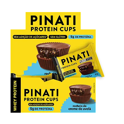 Protein Cups Creme de Avelã 21g - Display com 18un
