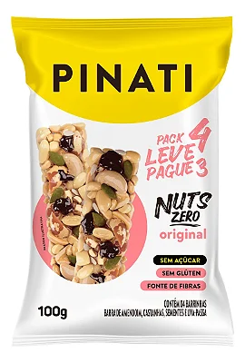 Barra de Nuts Original Zero Açúcar 30g - L4P3