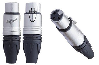 Conector XLR Fêmea - 3 Pólos