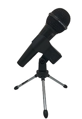 Suporte Mini Pedestal de Mesa tipo Tripé p/ Microfone