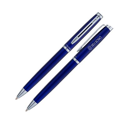 Caneta Crown Libra Chrome Esferográfica Personalizada Com Logotipo