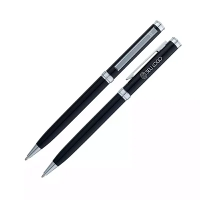 Caneta Crown Liverpool Chrome Esferográfica Personalizada Com Logotipo