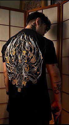 Camiseta Kyuubi no Kitsune Preta - Últimas Unidades para sempre!