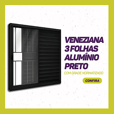 1 - Veneziana Aluminio Preto