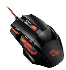 Mouse Gamer Óptico Multilaser Xgamer Fire Button USB,2400 DPI Preto /Vermelho - MO236