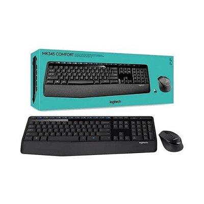 Kit Mouse e Teclado Wireless Logitech COMFORT MK345