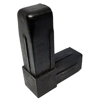 Conector L preto para estruturas de metalon e alumínio de 1" (25 mm) Pct com 10 unds